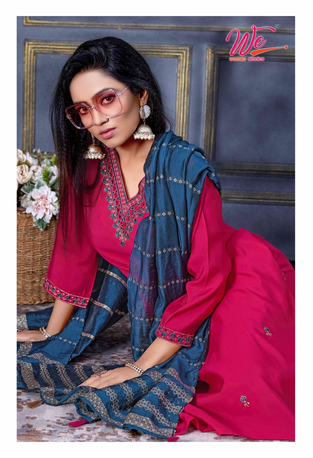 Zia By We Designer Roman Silk Kurti With Bottom Dupatta Catalog
